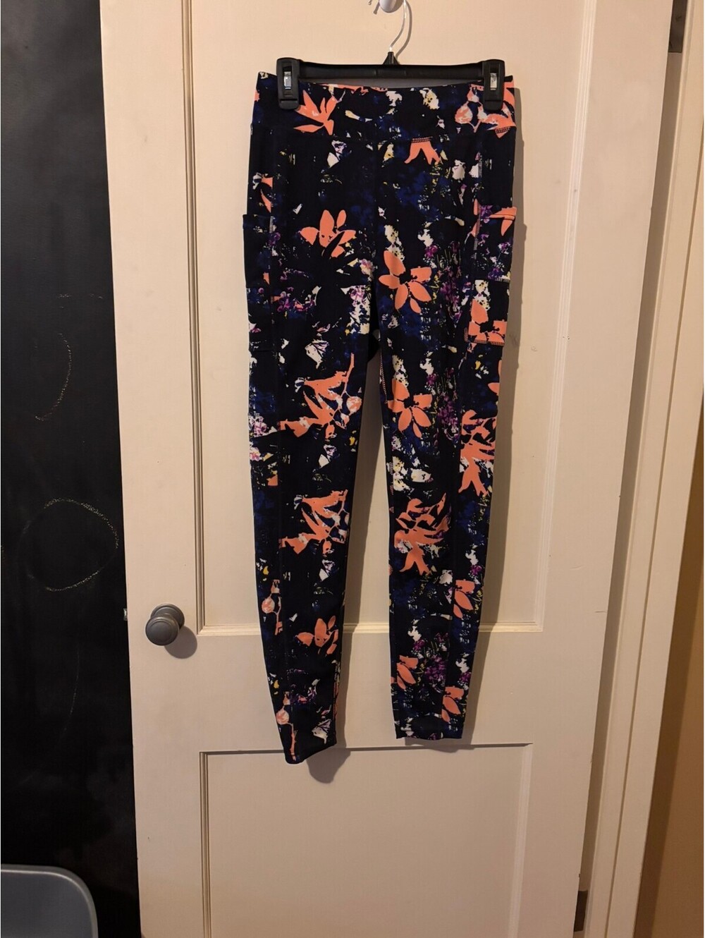 Popfit navy floral leggings Large